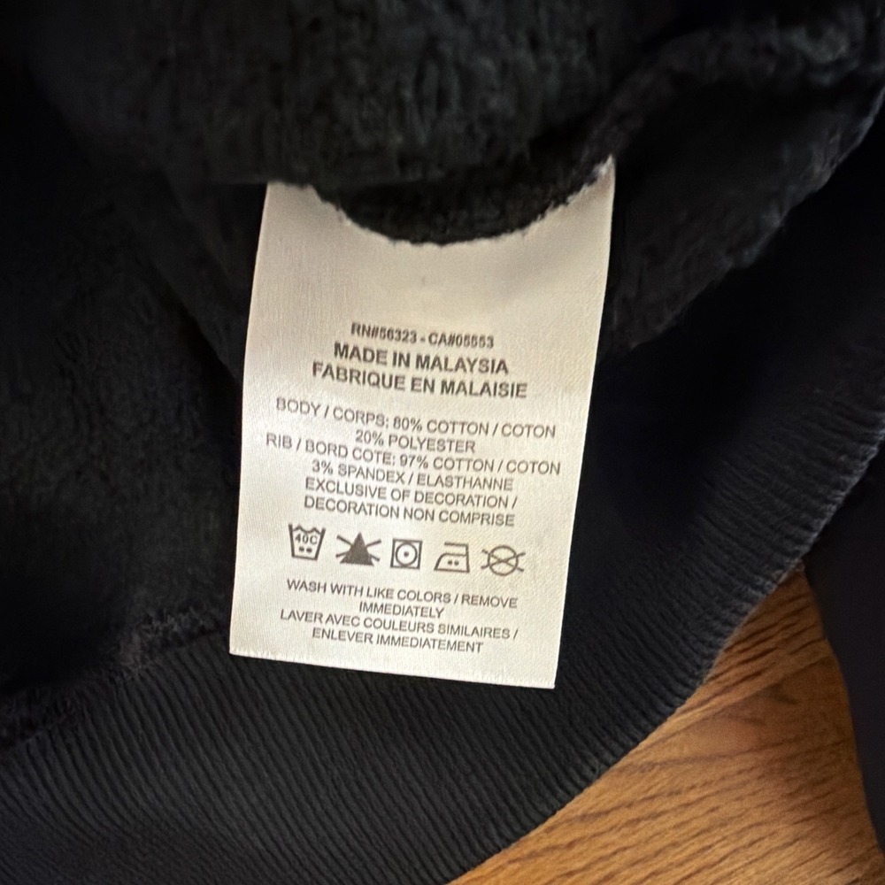 Nike Sportswear Women's Black V-Neck Cropped Fleece Sweatshirt Size S - Picture 3 of 6